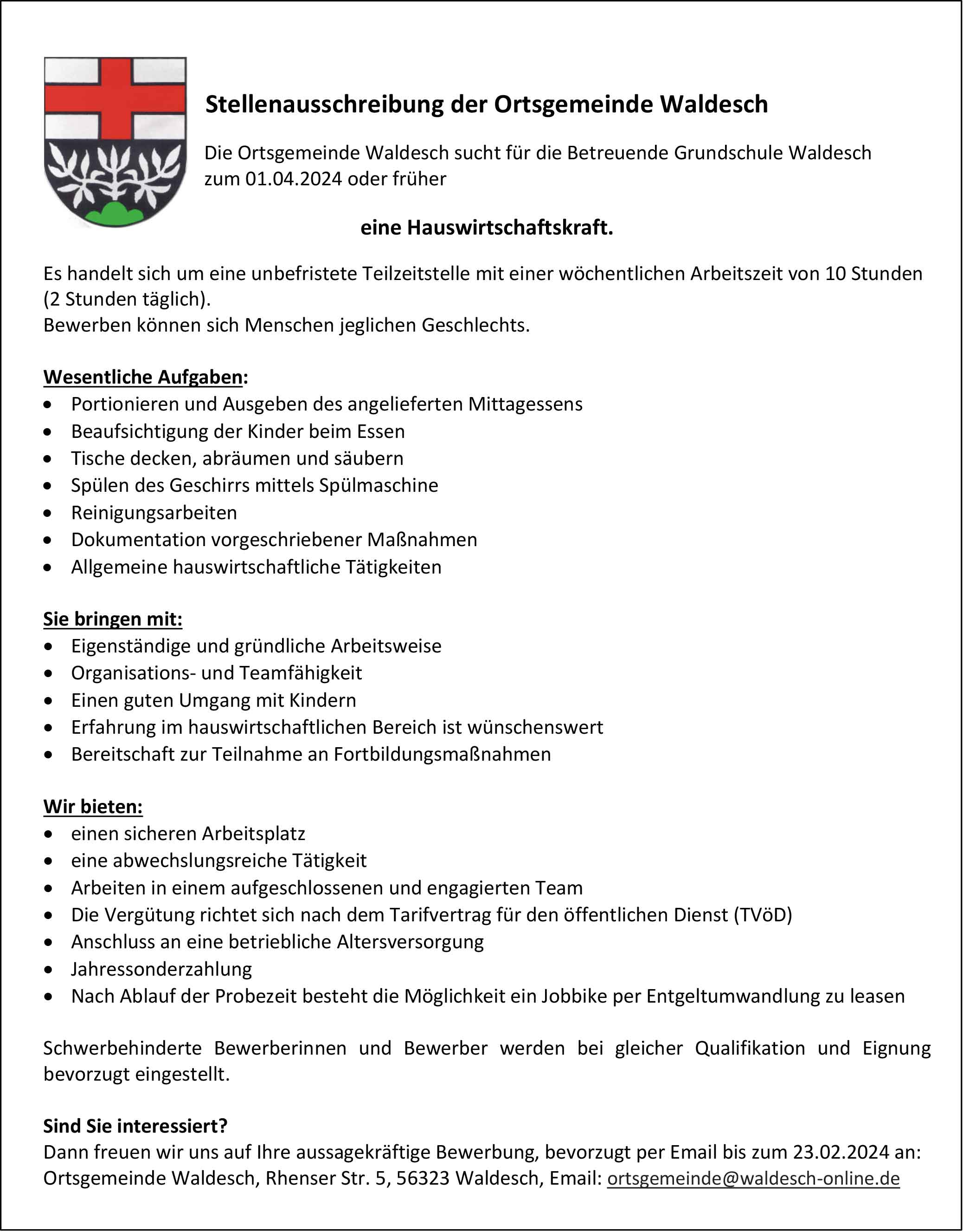 StellenanzeigeHWKWaldesch